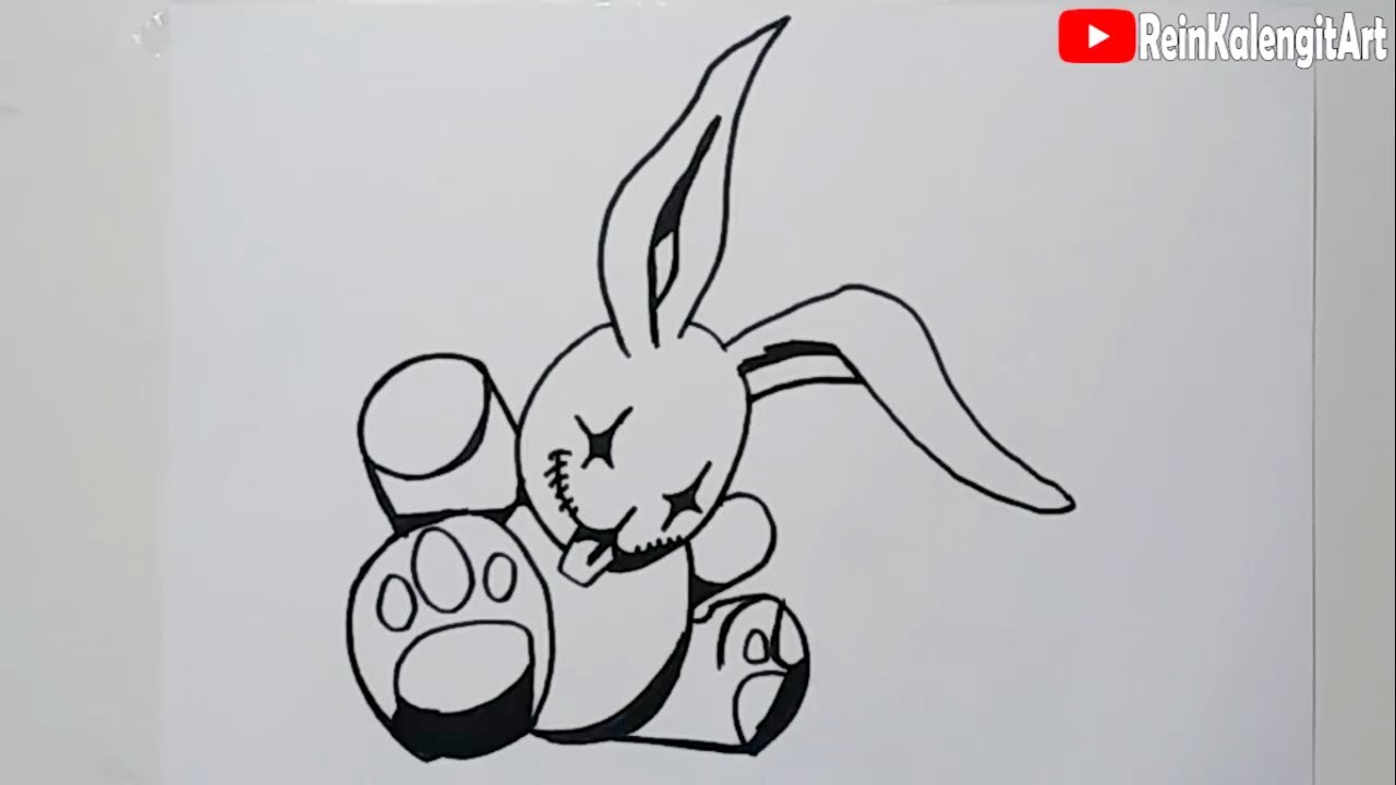 Detail Graffiti Character Monster Hitam Putih Nomer 30
