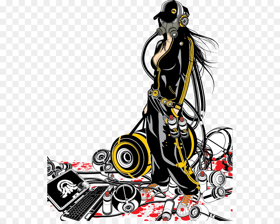 Detail Graffiti Character Monster Hitam Putih Nomer 49