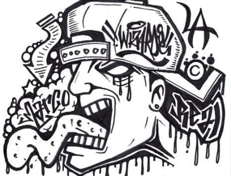 Detail Graffiti Character Monster Sketch 3d Nomer 11