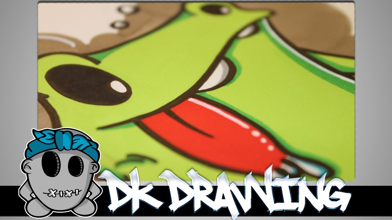 Detail Graffiti Character Monster Sketch 3d Nomer 24