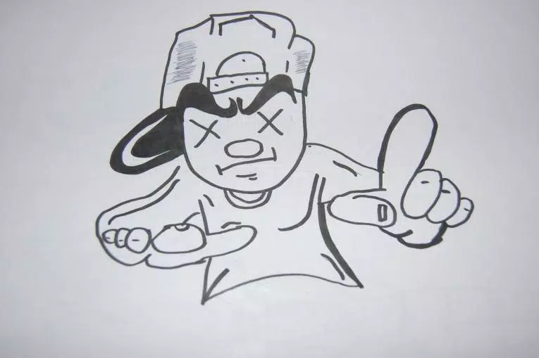 Detail Graffiti Character Monster Sketch 3d Berwarna Nomer 18