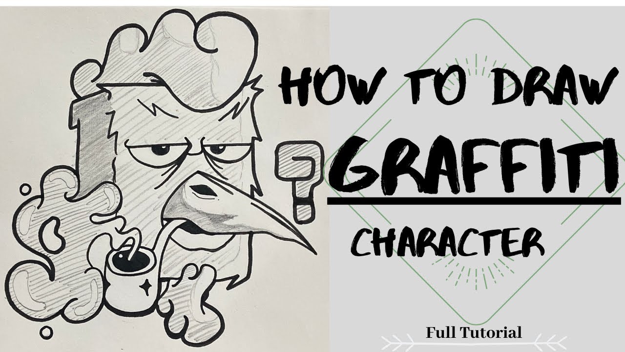 Detail Graffiti Character Monster Sketch 3d Berwarna Nomer 42