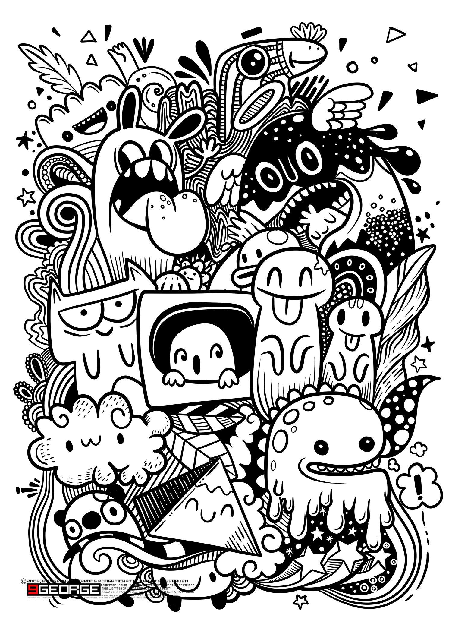 Detail Graffiti Character Monster Sketch Full Colour Nomer 4