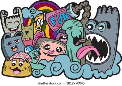 Detail Graffiti Character Monster Sketch Wallpaper Nomer 13