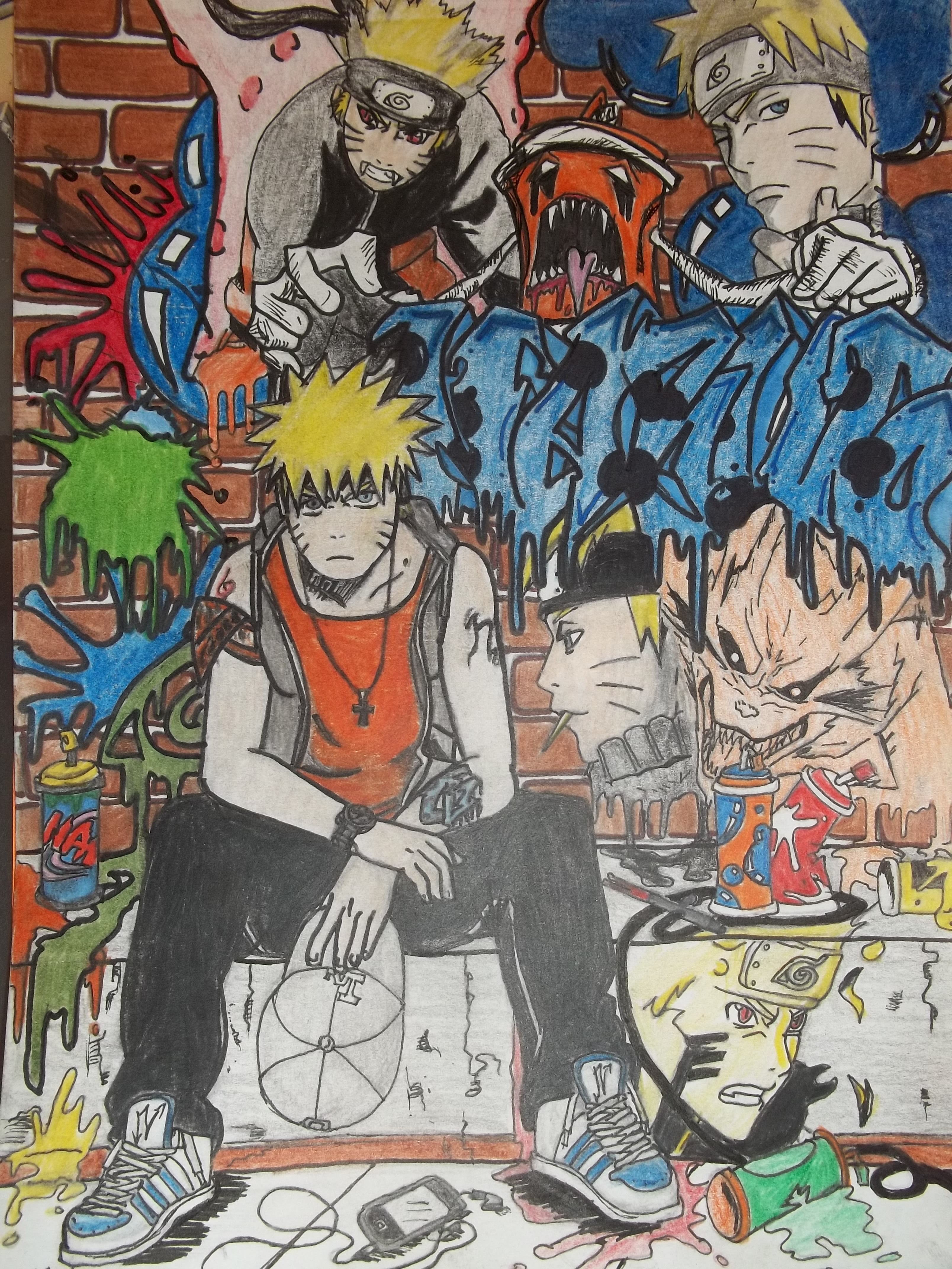 Detail Graffiti Character Naruto Nomer 9