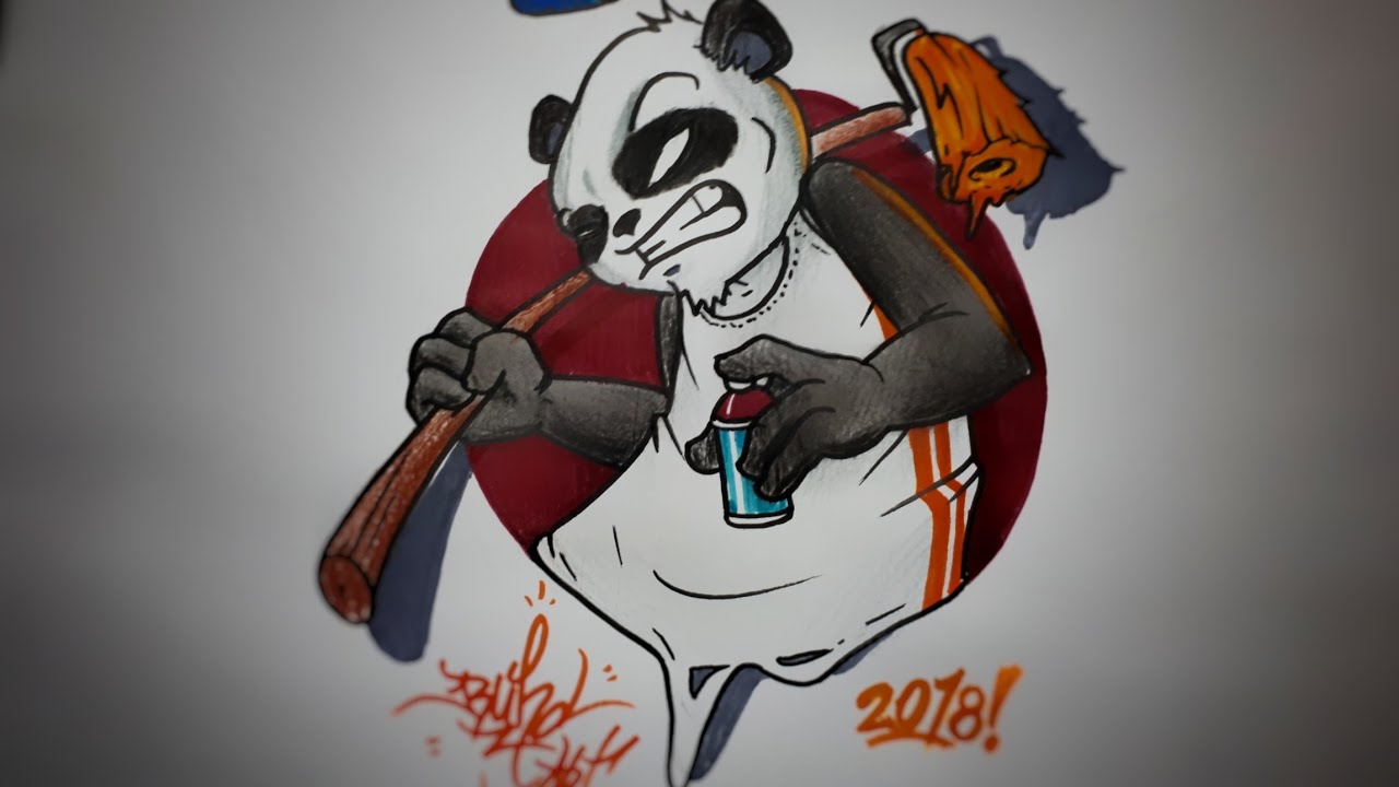 Detail Graffiti Character Panda Nomer 2