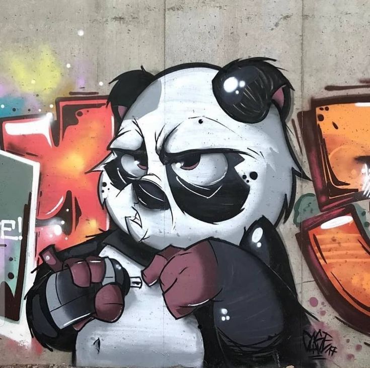 Detail Graffiti Character Panda Nomer 5