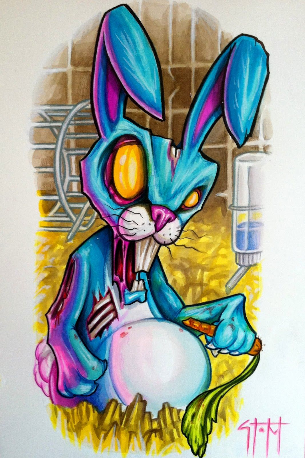 Detail Graffiti Character Rabbit Nomer 5