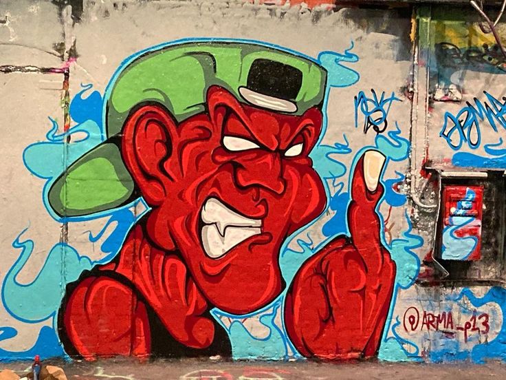 Detail Graffiti Character Red Nomer 18