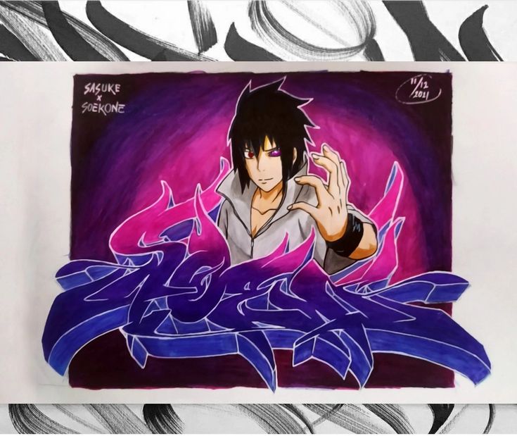 Graffiti Character Sasuke - KibrisPDR