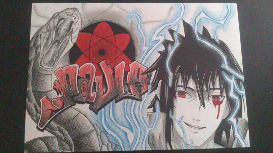 Detail Graffiti Character Sasuke Nomer 3