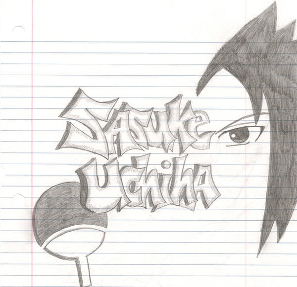 Detail Graffiti Character Sasuke Nomer 4