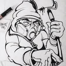Graffiti Character Sketch Gangster - KibrisPDR