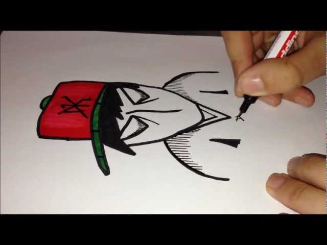 Detail Graffiti Character Sketch Gangster Nomer 25