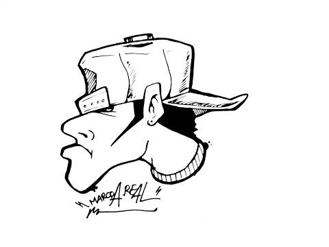 Detail Graffiti Character Sketch Gangster Nomer 3