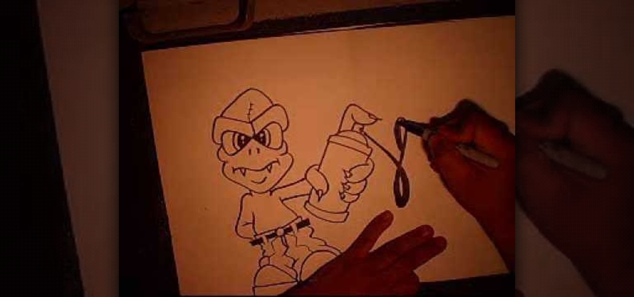 Detail Graffiti Character Sketch Gangster Nomer 27
