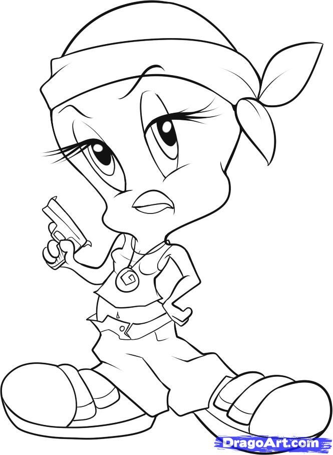 Detail Graffiti Character Sketch Gangster Nomer 28