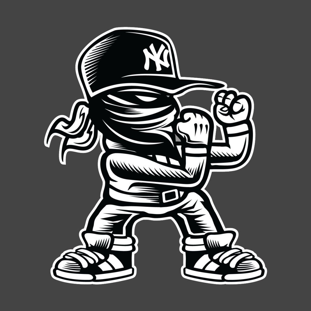 Detail Graffiti Character Sketch Gangster Nomer 4
