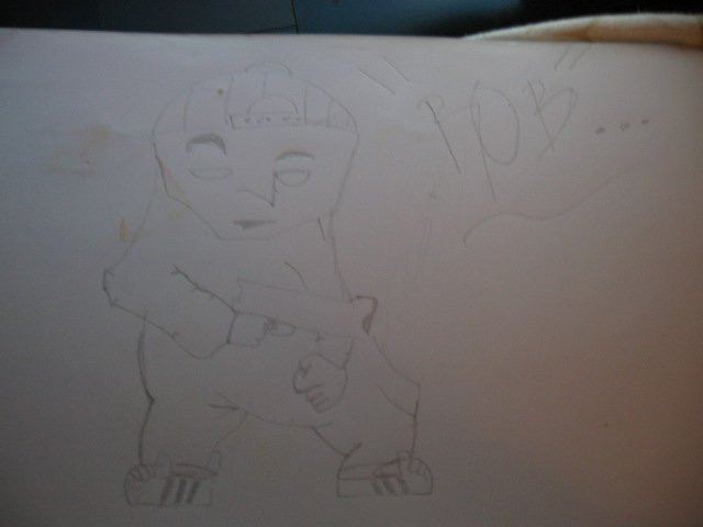 Detail Graffiti Character Sketch Gangster Nomer 39
