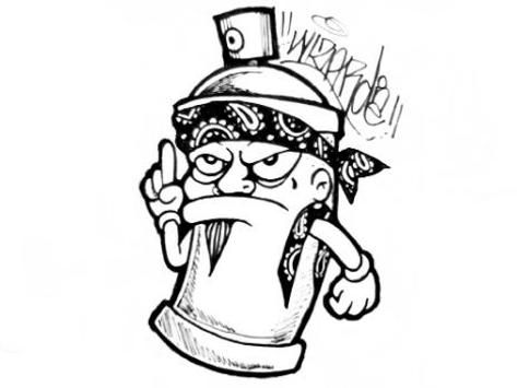 Detail Graffiti Character Sketch Gangster Nomer 6