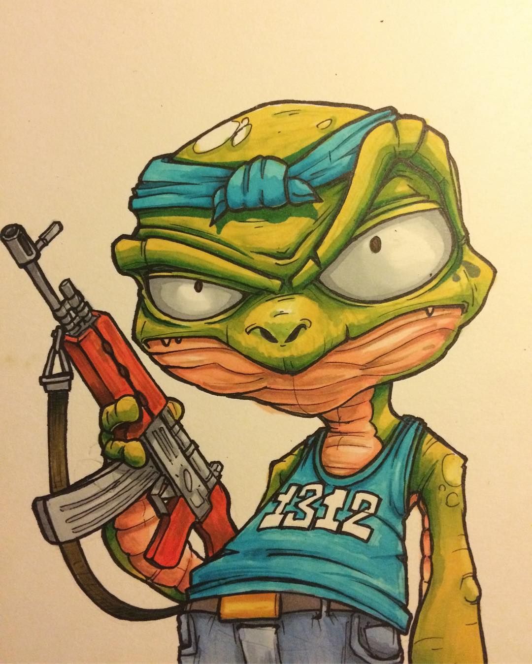 Detail Graffiti Character Sketch Gangster Nomer 7