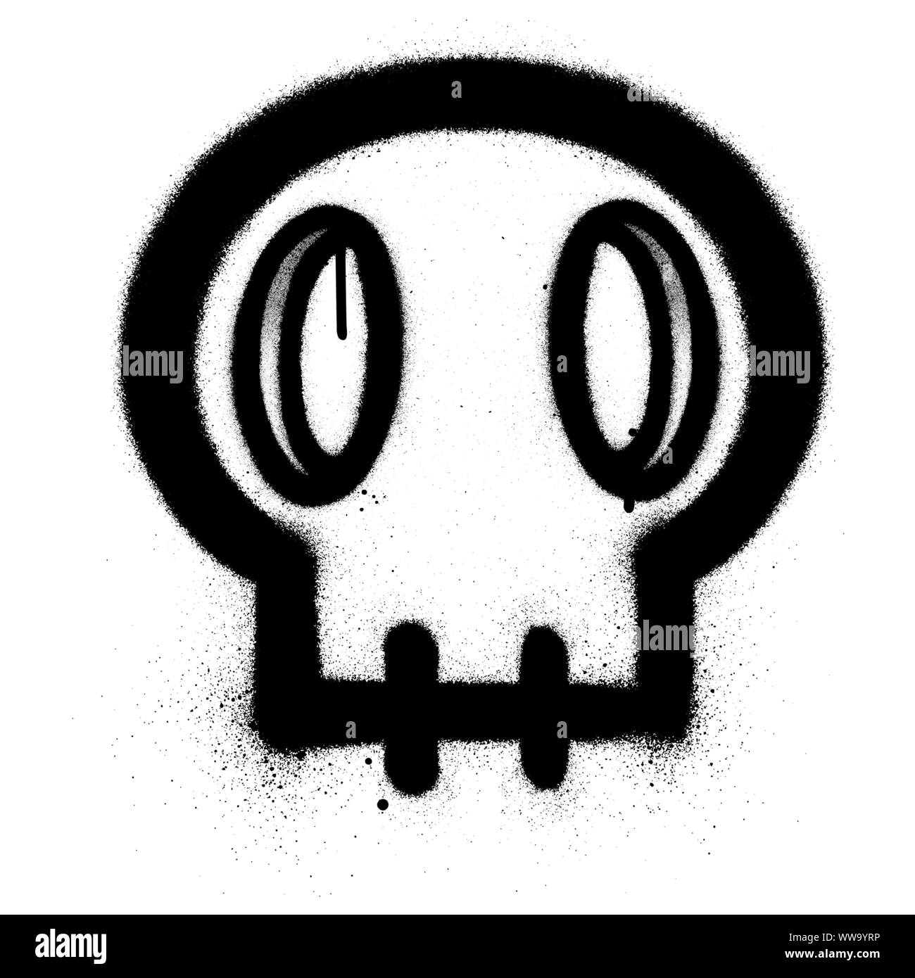 Detail Graffiti Character Skull Black Nomer 47