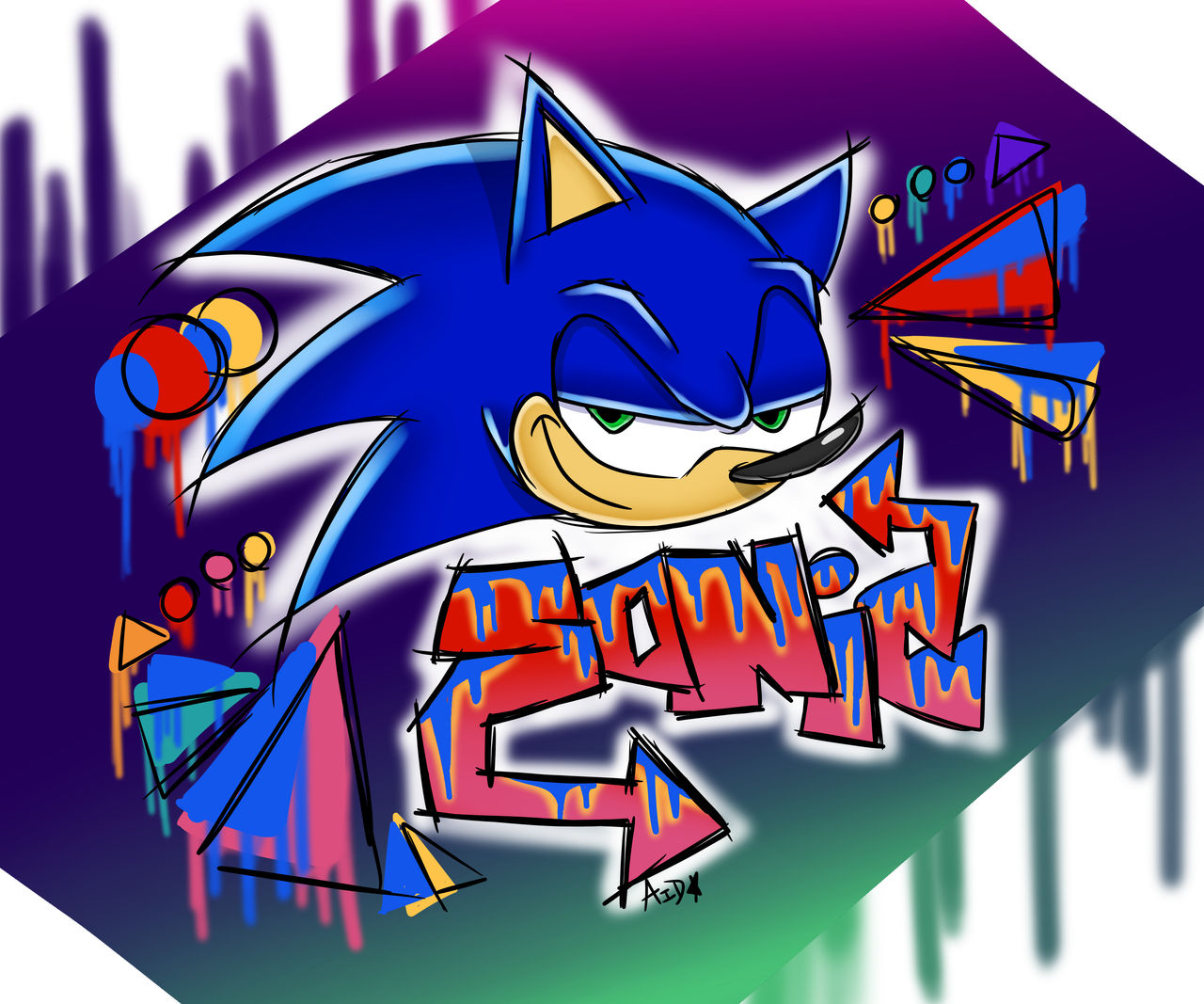 Detail Graffiti Character Sonic Nomer 15