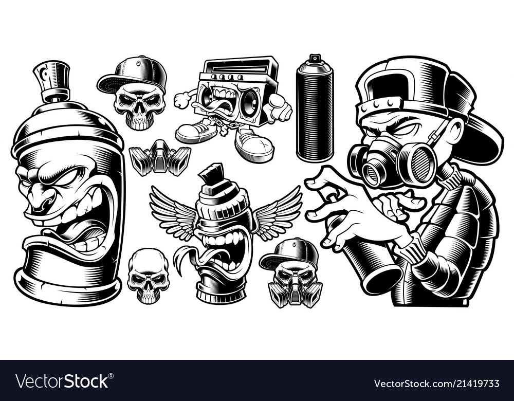 Graffiti Character Vector - KibrisPDR