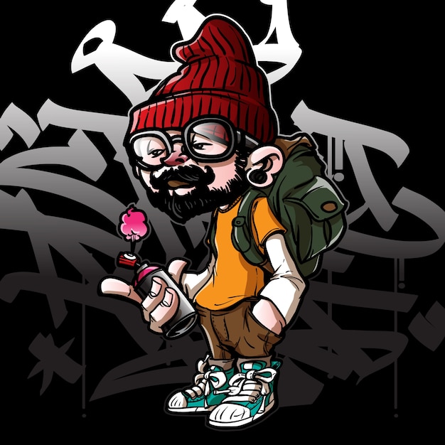 Detail Graffiti Character Vector Nomer 2