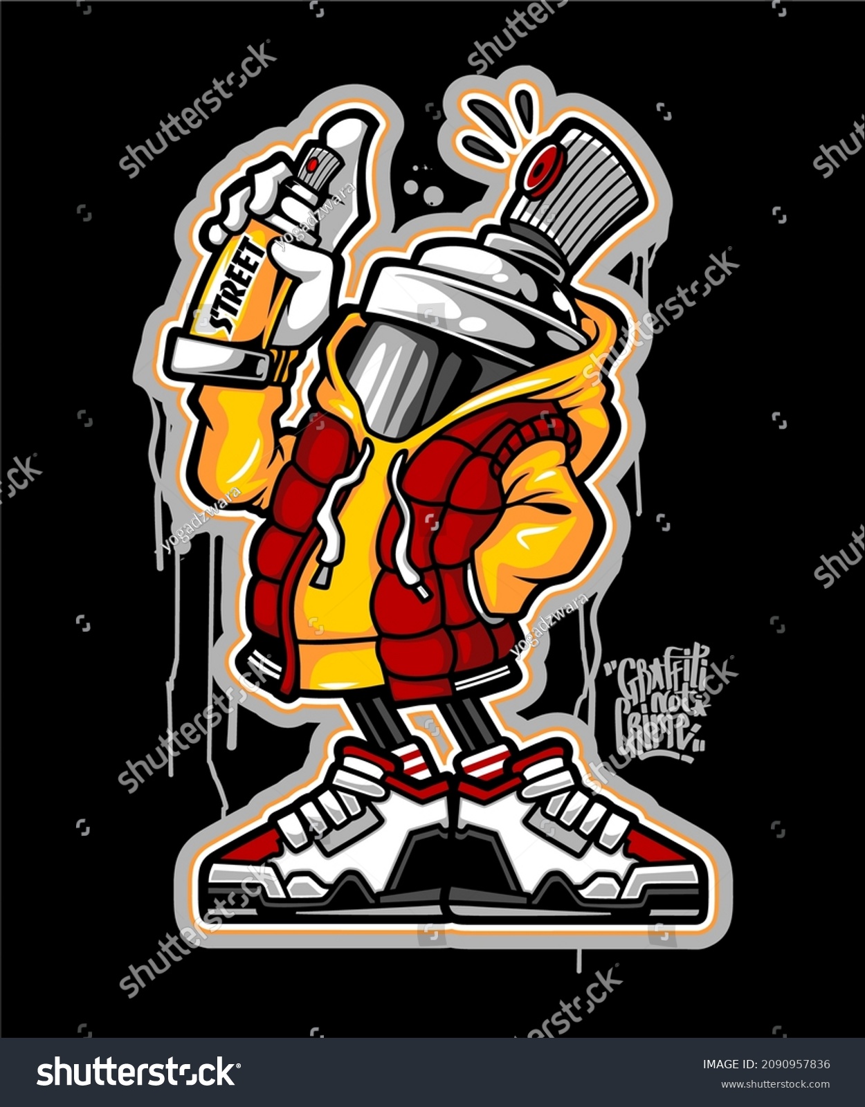 Detail Graffiti Character Vector Nomer 13