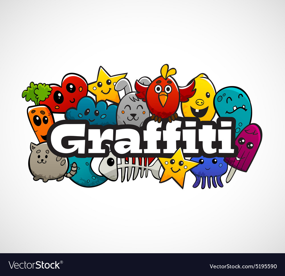 Detail Graffiti Character Vector Nomer 31