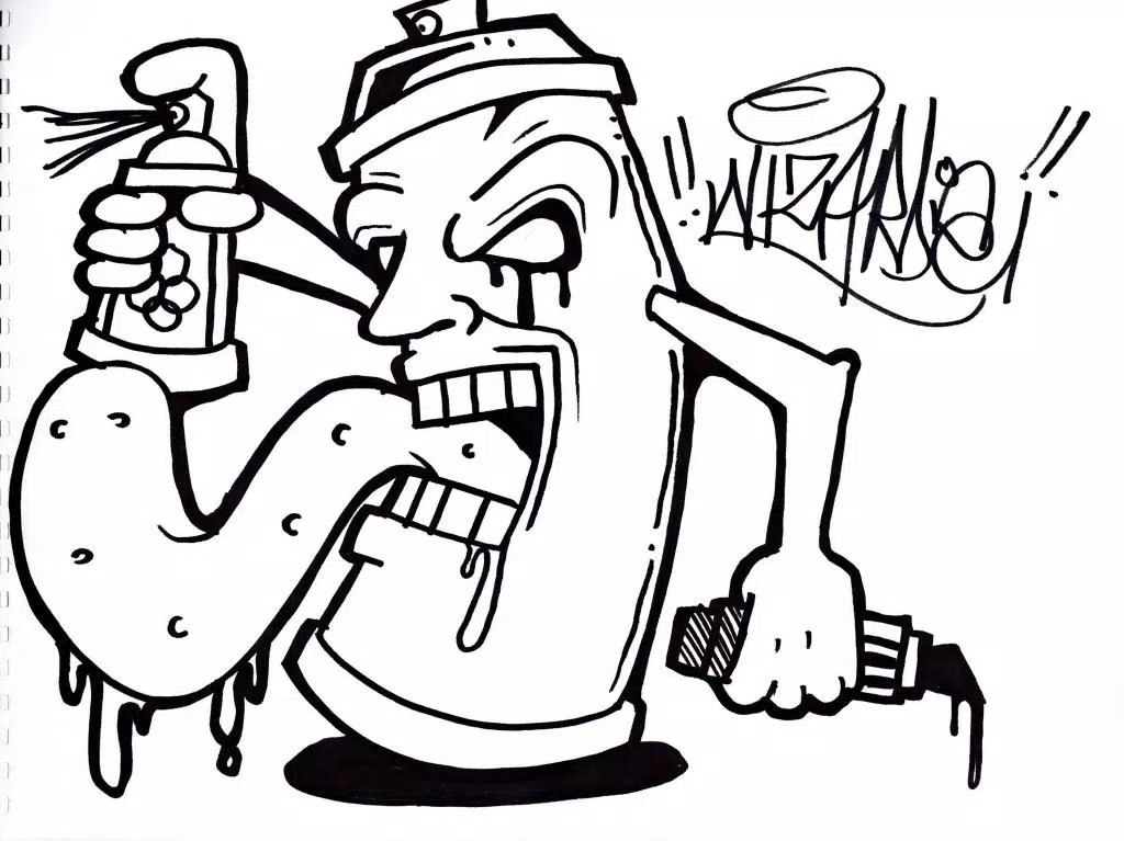 Detail Graffiti Characters How To Draw Nomer 34