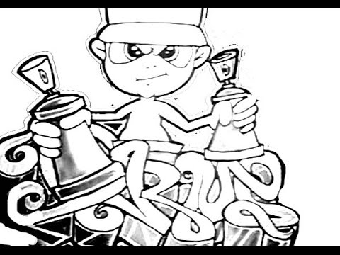 Detail Graffiti Characters One Piece Spray Can Nomer 3