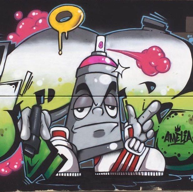 Detail Graffiti Characters One Piece Spray Can Nomer 8