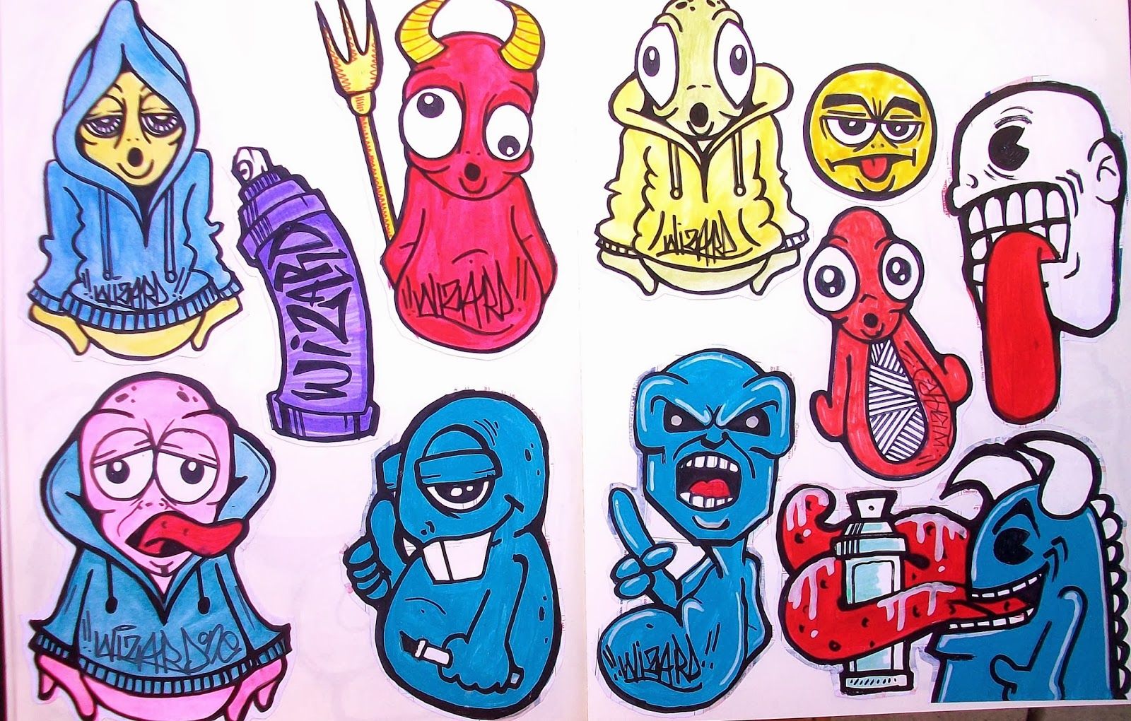 Graffiti Characters Stickers - KibrisPDR
