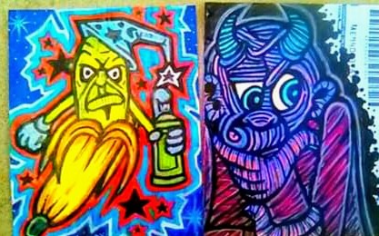 Detail Graffiti Characters Stickers By Wizard Nomer 13