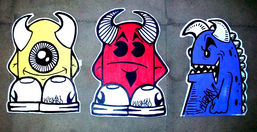 Detail Graffiti Characters Stickers By Wizard Nomer 15