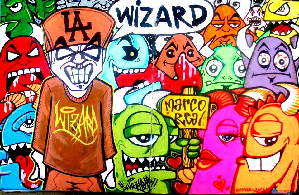 Detail Graffiti Characters Stickers By Wizard Nomer 19