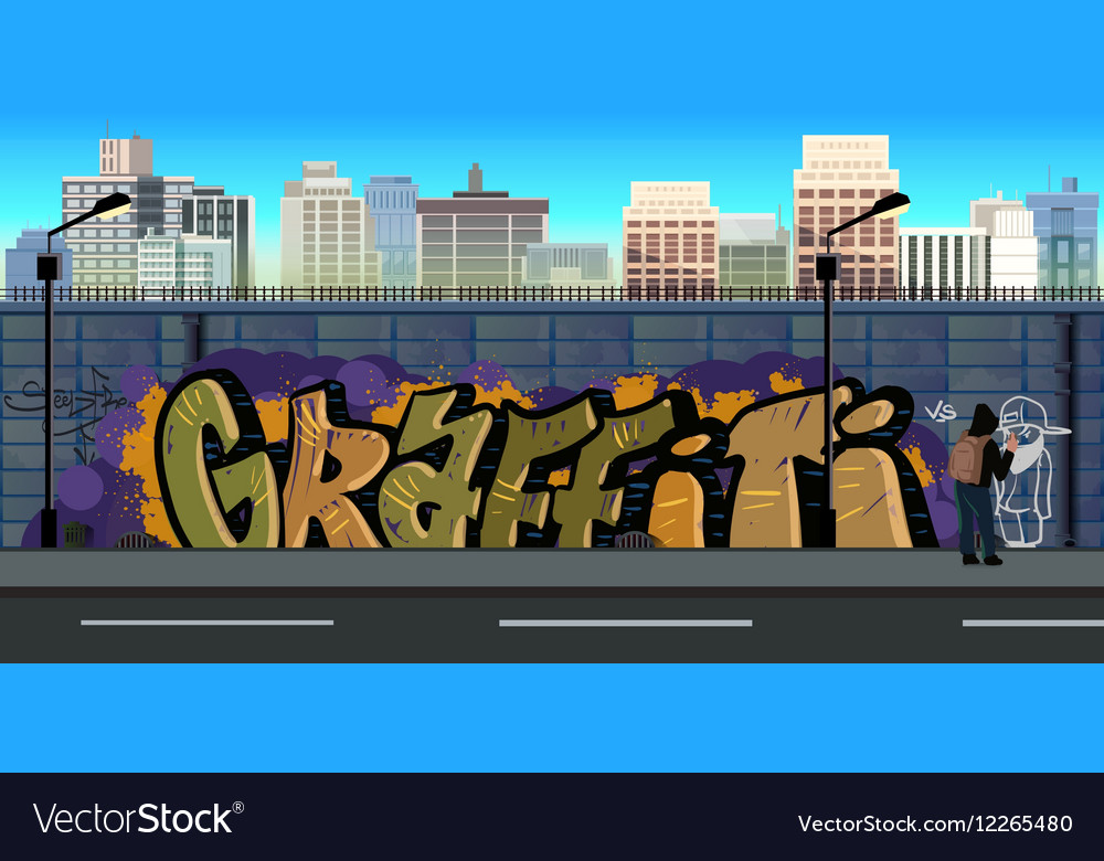 Detail Graffiti City Background Nomer 12