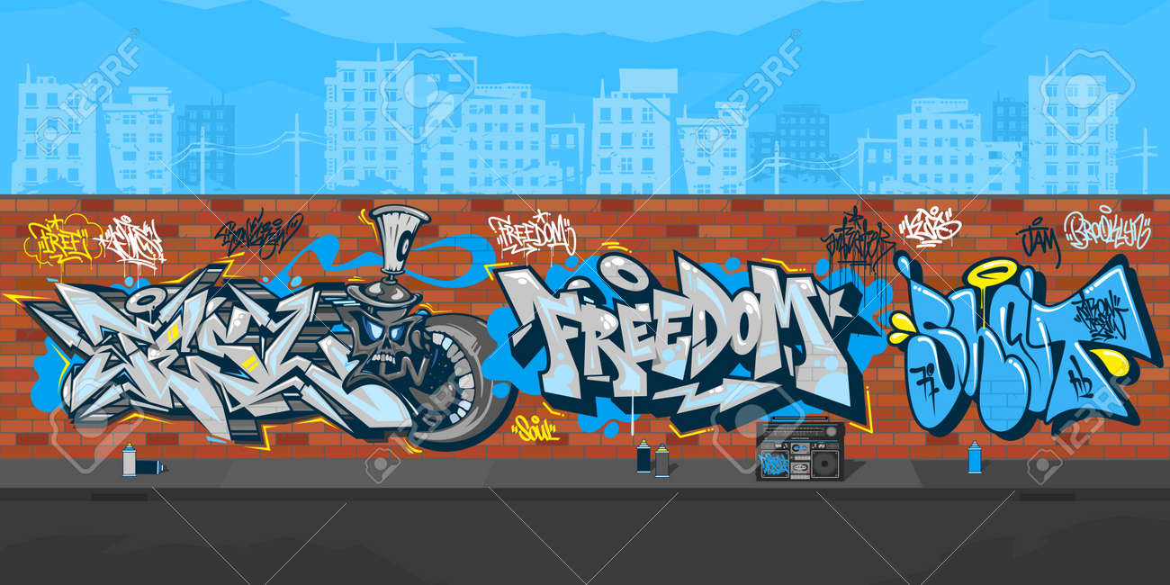 Detail Graffiti City Background Nomer 43