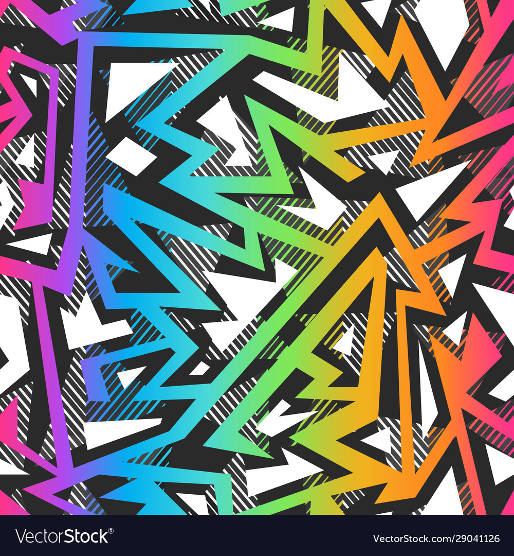 Detail Graffiti Colorful Seamless Pattern Nomer 32