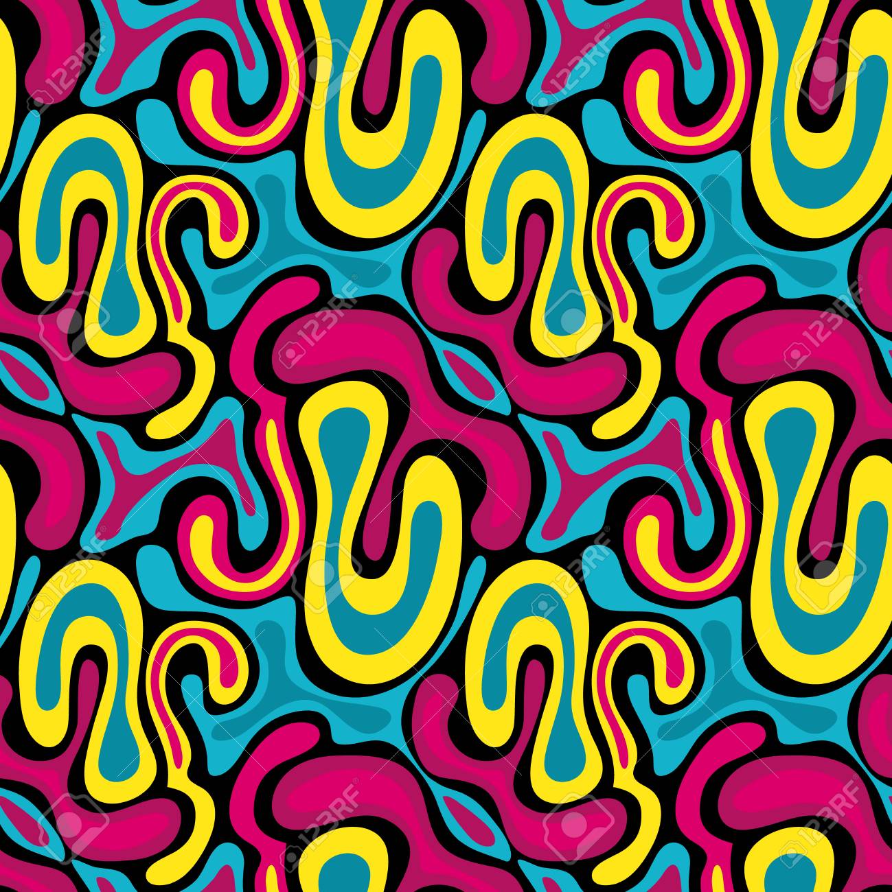 Detail Graffiti Colorful Seamless Pattern Nomer 44