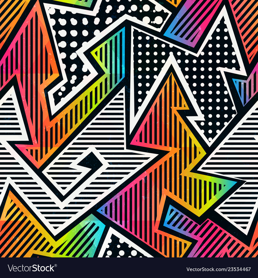 Detail Graffiti Colorful Seamless Pattern Nomer 47