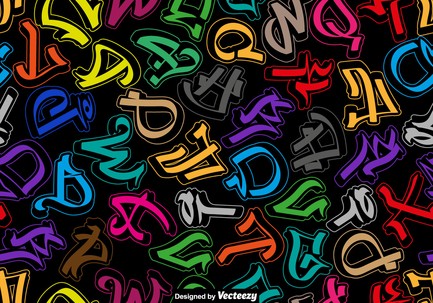 Detail Graffiti Colorful Seamless Pattern Nomer 54