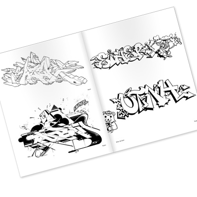 Detail Graffiti Coloring Book 3 International Styles Nomer 41