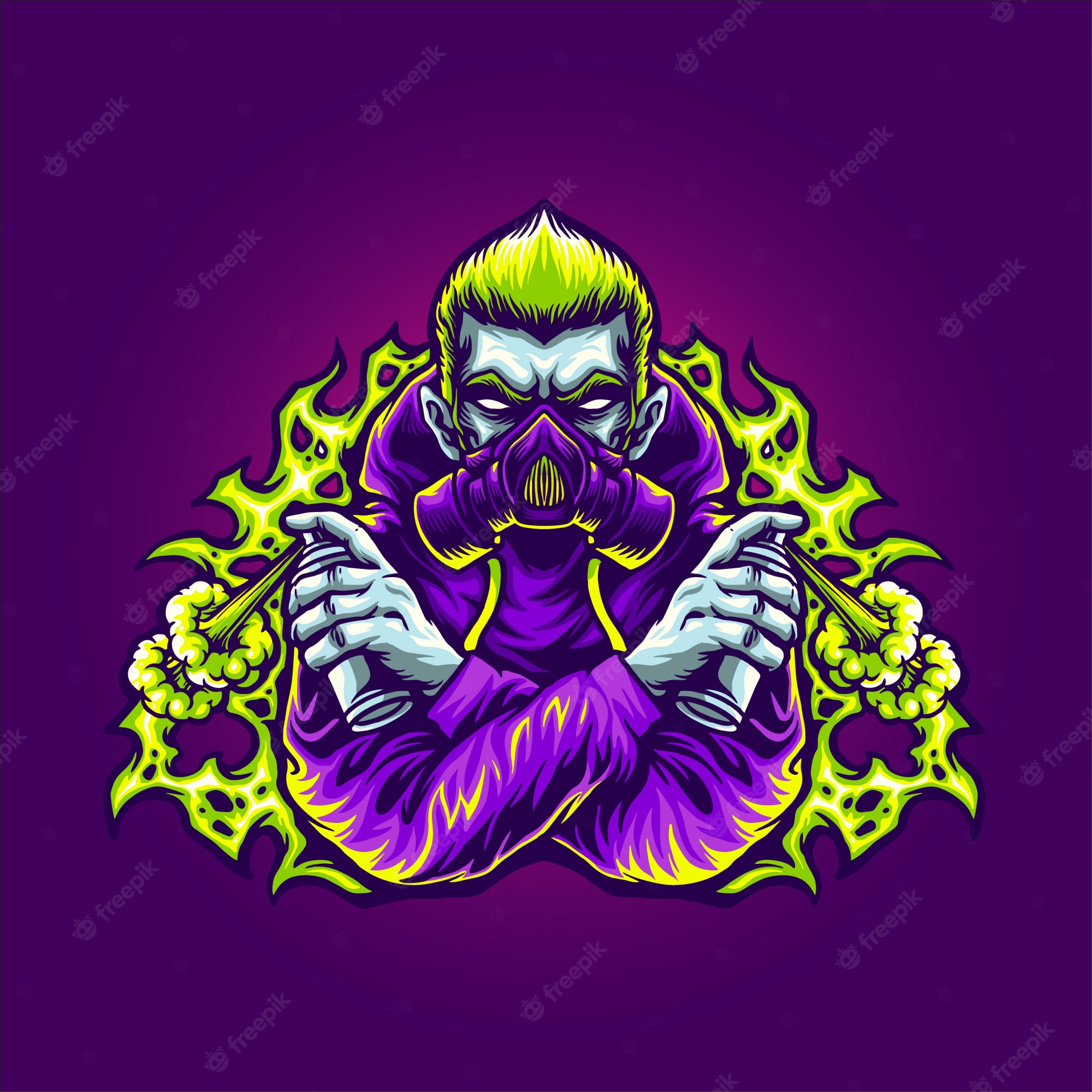 Graffiti Creator Character Vector - KibrisPDR