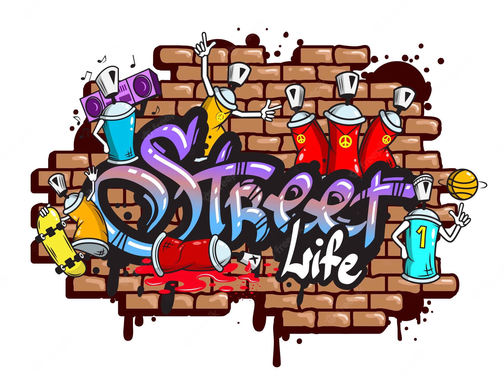 Detail Graffiti Creator Character Vector Nomer 11