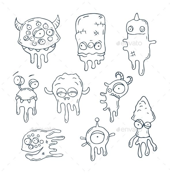 Detail Graffiti Cute Monster Characters Nomer 28