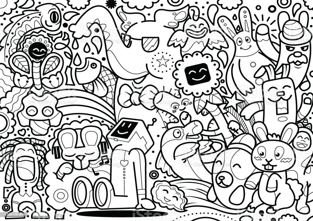 Detail Graffiti Cute Monster Characters Nomer 29