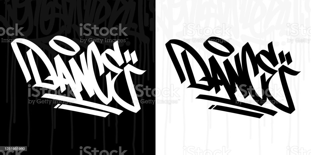 Detail Graffiti Dance Drawings Black And White Nomer 20